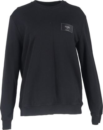 Fendi Fendi sweatshirt met ronde hals in zwart katoen