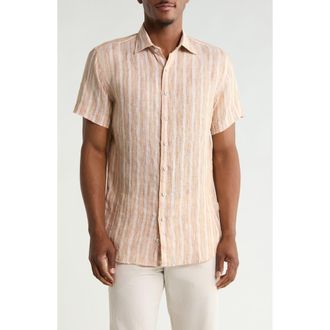 Rodd & Gunn Streamlands Linen Button-Up Shirt in Terracotta at Nordstrom Rack, Size Xx-Large