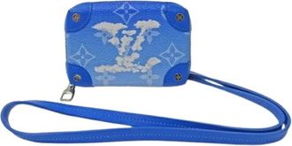 Louis Vuitton Pre-owned Porte-Monnaie Plat Coin Purse - Dames - Vintage Schoudertas - Blauw - ONE Size - Vintage