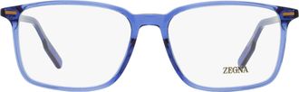 Ermenegildo Zegna EZ5257-H High Bridge Rectangle Eyeglasses - Blue