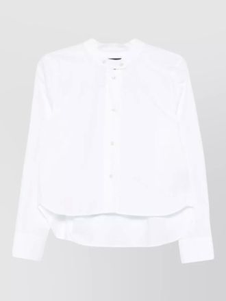 Emporio Armani cotton shirt band collar cuffed sleeves