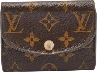 Louis Vuitton Pre-owned Vintage Canvas Portemonnee - Dames - Vintage Accessoires - Bruin - ONE Size - Vintage