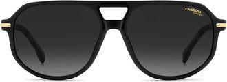 Carrera 59mm Gradient Navigator Sunglasses in Black/Dark Grey Sf at Nordstrom