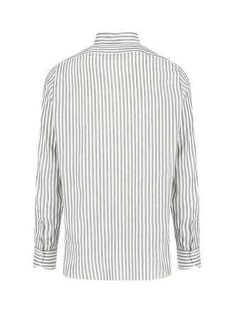 Finamore Mens Shirts Green Linen