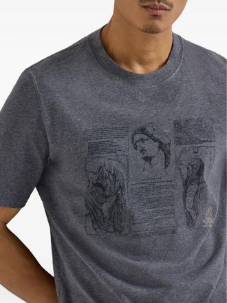 Brunello Cucinelli Mens Graphic-Print Crew-Neck T-Shirt Ss26 M