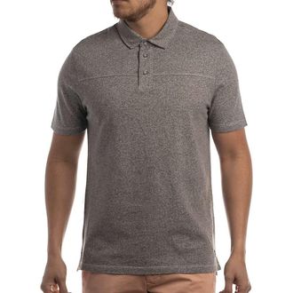 Jeremiah Mens Adler Twist Yarn Jersey Polo - Medium - Pewter