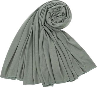 Generic Breathable Jersey Headscarf for Women - Soft Elastic Solid Color Hijab Scarf, Large Size, Lightweight Rayon Cotton Blend, Ideal for Daily Wear (Light 