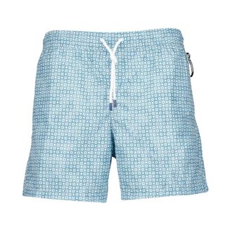 Fedeli Beachwear, male, Blue, XL, Cadetblue Bottoni Swim Trunks