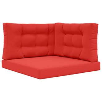 vidaXL Coj&iacute;n Para Sof&aacute; De Exterior 3 Pcs Rojo Poli&eacute;ster Vidaxl