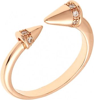 Sole du Soleil Lupine Collection Womens 18k RG Plated Spike Fashion Ring Size 6