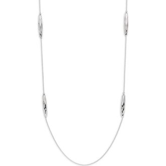 Nordstrom Molten Bead Station Necklace in Silver at Nordstrom