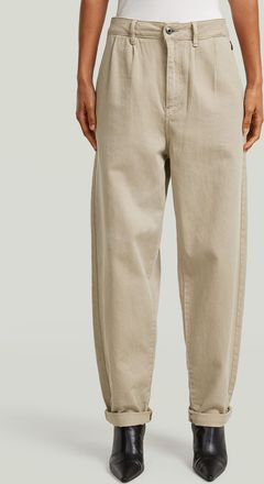 G-Star Pleated Tapered Chino - Beige - Dames