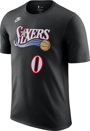 Nike Philadelphia 76ers Hardwood Classics Essentials Nike Mens NBA T-Shirt in Black | HV5702-010