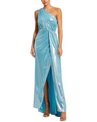 Mac Duggal One Shoulder Draped Gown