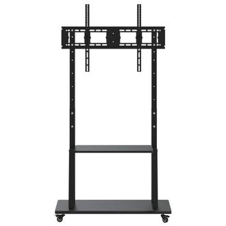 Berkfield Home TV Stand on Wheels 32-90 Inch Screen Max VESA 800x600 mm 100kg in Black
