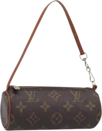 Louis Vuitton Pre-owned Mini Pouch - Dames - Vintage Mini Tas - Bruin - ONE Size - Leer - Vintage