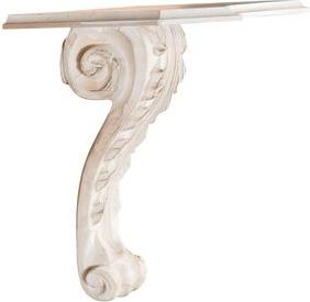 Biscottini International Biscottini - Repisa De Pared De Madera (cm: 39 X 24 X 33), Acabado En Blanco Envejecido