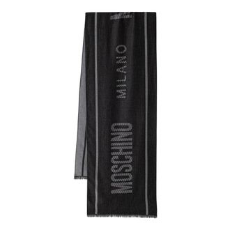 Moschino Accessoires, Heren, Grijs, ONE Size, Wol, Sjaals