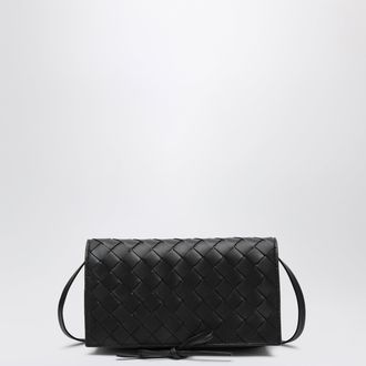 Bottega Veneta Black Intrecciato crossbody bag