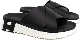 Herm&egrave;s Black and White Infra Sandals Size 39