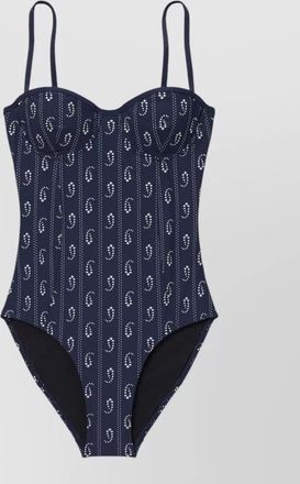 Tory Burch underwired swimsuit adjustable straps patterned