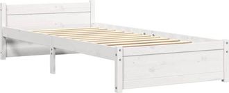 vidaXL Estructura de cama sin colchón madera maciza blanco 100x200 cm Vidaxl