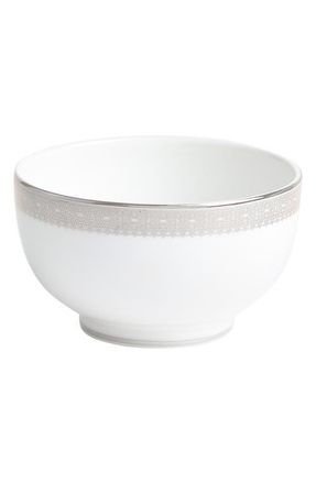 Vera Wang Lace Bone China Rice Bowl in Platinum at Nordstrom