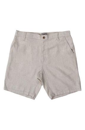 Burnside Cotton & Linen Blend Shorts in Natural at Nordstrom Rack, Size 36