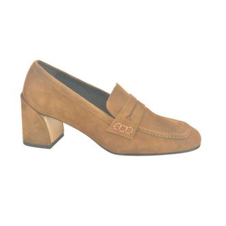 Jhay Jhay, Schoenen, Dames, Bruin, 37 1/2 EU, Suède, Cognac daim Moccassin DH 5cm