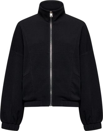 Silvian Heach Sweatshirt met rits en opstaande kraag - Dames - Vesten met rits - Zwart - L - Nylon - Hoodies & sweatvesten