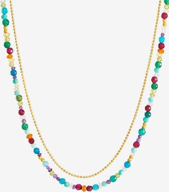 Dower & Hall Tutti Frutti Orissa Necklace in Yellow Gold Vermeil at Nordstrom, Size 18