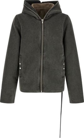 Rick Owens Gray Cotton Full-Length Mens Jacket