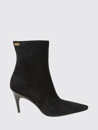 Balenciaga Duchesse Stiletto Ankle Boots in Suede Leather