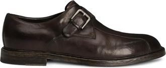 Dolce & Gabbana buckle-strap monk shoes - men - Calf Leather/Thermoplastic Polyurethane (TPU)/Calf Leather/Calf Leather/Goat Skin - 42.5 - Brown
