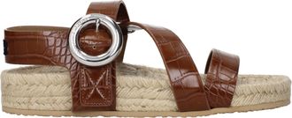 Stella McCartney Brown Leather Flat Womens Sandals