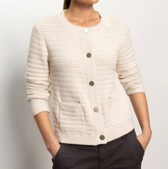 Sanctuary Pointelle Knitted Jacket In Oat