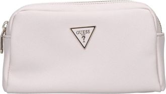Guess Tassen, Dames, Beige, ONE Size, Leer, Saffiano Vanity Case