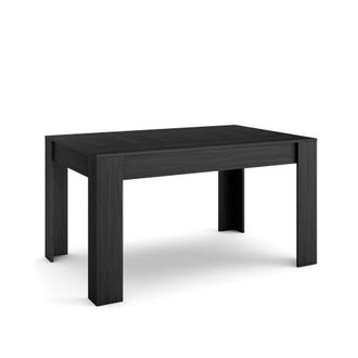 Skraut Home Mesa comedor efecto madera negro 140x90x76cm