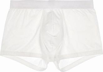 HOM Hom Mens Modal Cotton Boxer Brief, White - Size: 37/36/32