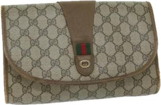 Gucci Pre-owned Canvas clutches - Dames - Vintage Clutch - Beige - ONE Size - Vintage