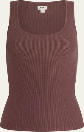 L'agence Adira Scoop-Neck Tank Top