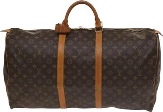 Louis Vuitton Pre-owned Weekend Bags, female, Brown, Size: ONE SIZE Pre-owned Monogram Keepall Travel Bag