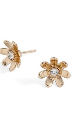 Alex and Ani Puffy Flower Stud Earrings in Gold at Nordstrom