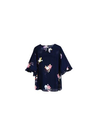 Preen Navy floral georgette top Size XS