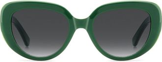 Kate Spade New York rana 53mm rectangular sunglasses in Green/Dark Grey Sf at Nordstrom