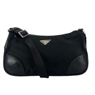 Prada Pre-owned Shoulder Bags, female, Black, Size: ONE SIZE Pre-owned Vintage Nylon Shoulder Bag