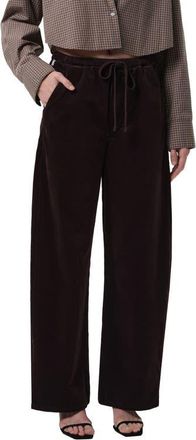 Citizens Of Humanity Aurora Pull-On Stretch Cotton Pants in Barrister Dark Brown at Nordstrom, Size X-Small