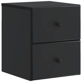vidaXL Mesita De Noche De Pared Con Caj&oacute;n Negro 34,5 X 33 X 40 Cm Vidaxl