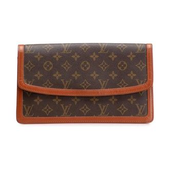 Louis Vuitton Pre-owned Clutches, female, Brown, Size: ONE SIZE Pre-owned Printed Coated Canvas Pouch