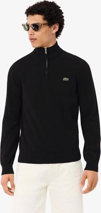 Lacoste Mens Lacoste Half Zip Logo Mens Sweatshirt - Black 031 - Size: 42